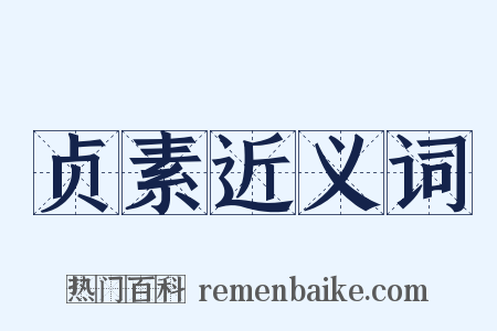 贞素近义词是什么意思的图片